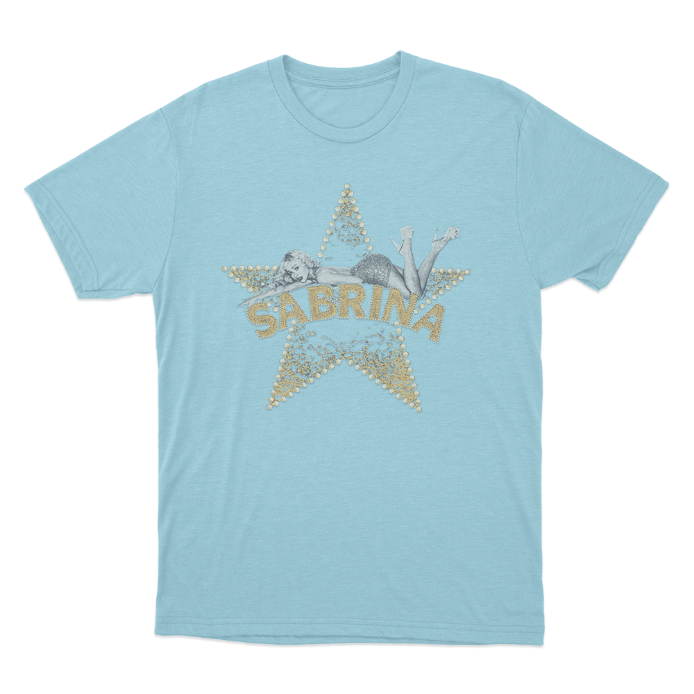 Sabrina Live! Star Unisex T Shirt Sky Blue Sabrina Live Star Unisex T Shirt Sky Blue