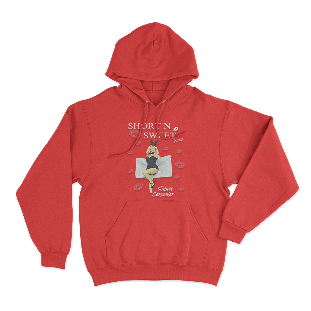 Short N’ Sweet Bunny Unisex Hoodie Red Short N Sweet Bunny Unisex Hoodie Red