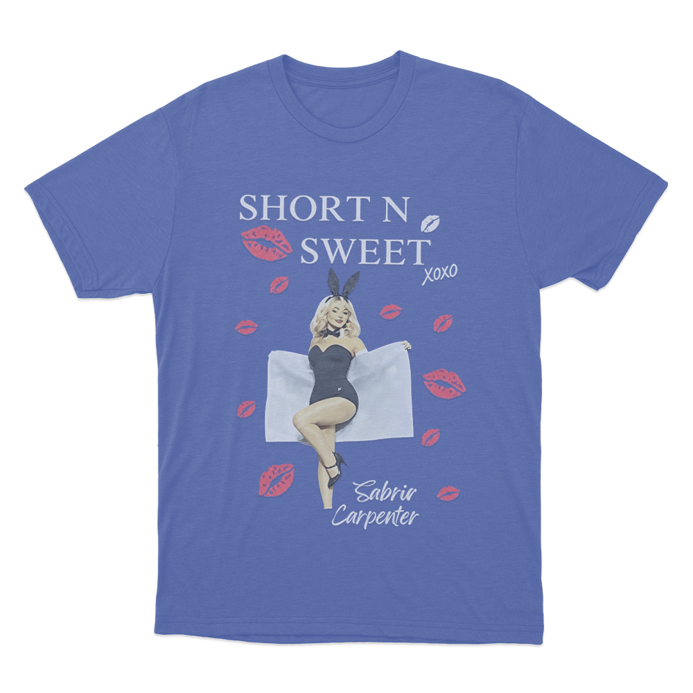 Short N’ Sweet Bunny Unisex T Shirt Blue Short N Sweet Bunny Unisex T Shirt Blue