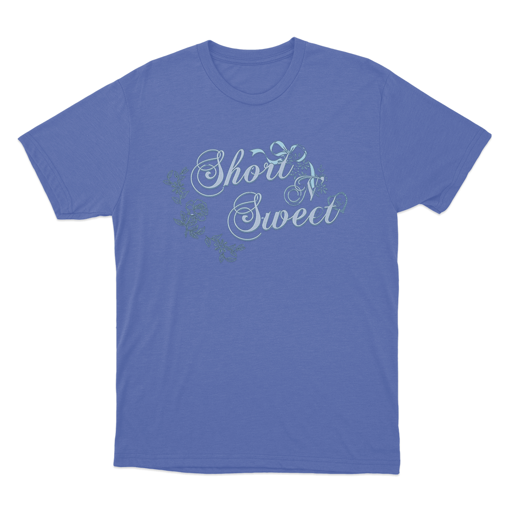 Short N’ Sweet Floral Unisex T Shirt Blue Short N Sweet Floral Unisex T Shirt Blue