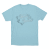 Short N Sweet Floral Unisex T Shirt Sky Blue