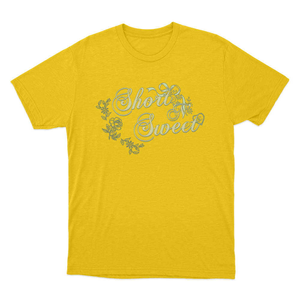 Short N’ Sweet Floral Unisex T Shirt Yellow Short N Sweet Floral Unisex T Shirt Yellow