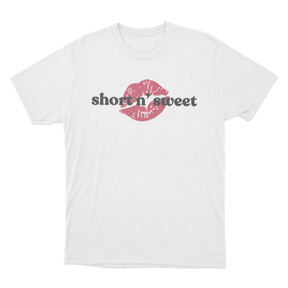 Short N’ Sweet Lips Unisex T Shirt White Short N Sweet Lips Unisex T Shirt White