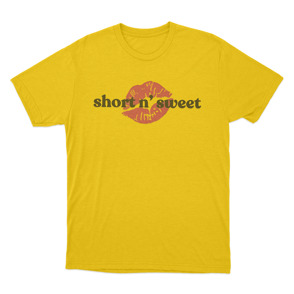 Short N’ Sweet Lips Unisex T Shirt Yellow Short N Sweet Lips Unisex T Shirt Yellow