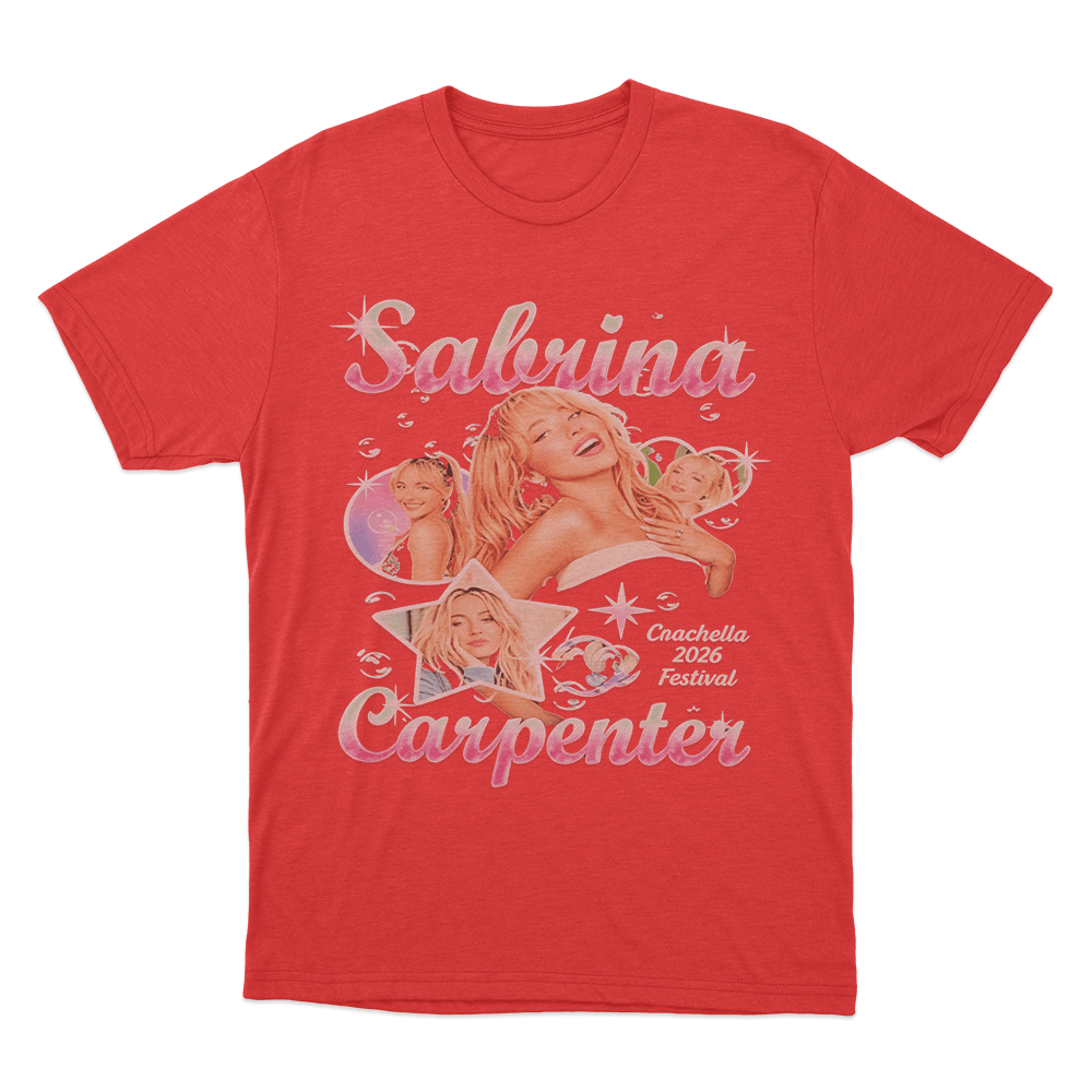 abrina Carpenter Coachella Unisex T Shirt Red abrina Carpenter Coachella Unisex T Shirt Red